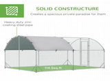 Walk In Chicken Run Galvanised Chicken Coop Hen Poultry House Cage Pet Playpen Garden with T3398P425331