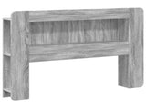 Headboard Cabinet with Storage Grey Sonoma Engineered Wood 8001261