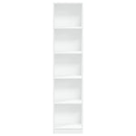 ZNTS Bookcase White 40x24x176 cm Engineered Wood 857792