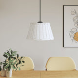 Ceiling Lamp Shade White 50x30 cm Wicker 364371