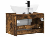 Bathroom Furniture Set Smoked Oak Engineered Wood 3404315
