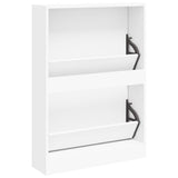 Shoe Cabinet White 59x17x81 cm Engineered Wood 342534