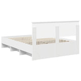 Bed Frame with Headboard White 140 x 200 cm Engineered Wood 3408851