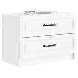 Bedside Cabinet High Gloss White 62 x 34.5 x 44.5 cm 895699