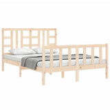 Bed Frame without Mattress Double Solid Wood Pine 3191946