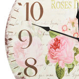 Vintage Wall Clock Flower 60 cm 325177