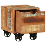 ZNTS Side Table 40x40x45 cm Solid Reclaimed Wood 328410