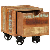 ZNTS Side Table 40x40x45 cm Solid Reclaimed Wood 328410