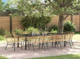 Garden Dining Set 9 pcs Brown Poly Rattan 3380903