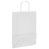 Paper Bags 250 pcs with Handles White 26x12x35 cm 4101618