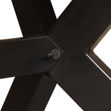 Dining Table Solid Reclaimed Wood and Steel Cross 180 cm 244804