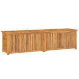 Garden Storage Box with Bag 200x50x55 cm Solid Wood Teak 363274