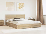 Bed Frame with Drawer Sonoma Oak 150 x 200 cm Engineered Wood 3411291