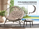 Egg Chair with Cushion & Side Pocket - Light Grey T3398P328044