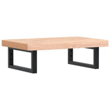 Basin Shelf Wall Mounted Steel and Solid Wood Beech 3302361