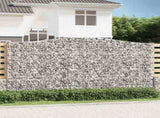 Arched Gabion Baskets 3 pcs 400x50x200/220 cm Galvanised Iron 3146022