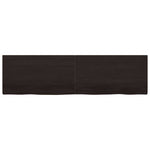 Table Top Dark Brown 220x60x cm Treated Solid Wood Oak 3156468