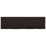 Table Top Dark Brown 220x60x cm Treated Solid Wood Oak 3156468