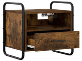Hanging Bedside Cabinet Smoked Oak 40 x 30 x 50 cm 8013558