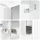 Bathroom Cabinet Set 5 pcs White Engineered Wood 3406607