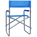 ZNTS Director's Chairs 2 pcs Steel Blue 47917