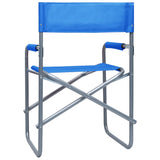ZNTS Director's Chairs 2 pcs Steel Blue 47917