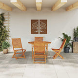 Garden Dining Set Folding 5 pcs Brown Solid Acacia Wood 3375708