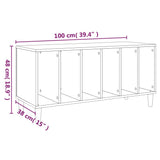 Record Cabinet Grey Sonoma 100x38x48 cm Engineered Wood 831979