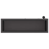 Garden Planter with LED 2 pcs Black 30 x 100 x 30 cm Steel 8008113