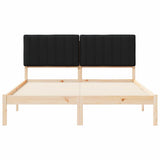 Bed Frame with Upholstered Headboard Black 160 x 200 cm 878036