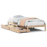 Bed Frame without Mattress 75x190 cm Small Single Solid Wood Pine 3301420