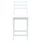 Dining Chairs 2 pcs White 40 x 47.5 x 99.5 cm Solid Rubber Wood 42020471