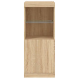 Sideboard with LED Lights Sonoma Oak 41x37x100 cm 836688