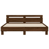 Bed Frame Brown Oak Engineered Wood Super King Bed Frame 3207531
