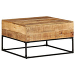 ZNTS Coffee Table 68x68x41 cm Rough Mango Wood 320817