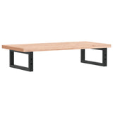 Basin Shelf Wall Mounted Steel and Solid Wood Beech 3302353