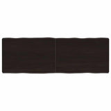 Table Top Dark Brown 120x40x cm Treated Solid Wood Live Edge 364023