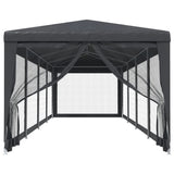 Party Tent with 10 Mesh Sidewalls Anthracite 3x12 m HDPE 319249