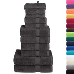 12 Piece Premium Towel Set SOLUND Anthracite 600 gsm 137571