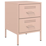 Bedside Cabinets 2 pcs Pink 36x39x50.5 cm Steel 842925