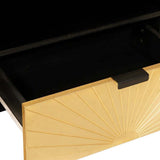 TV Cabinet Black and Gold 80 x 33 x 46 cm Engineered wood 4017845