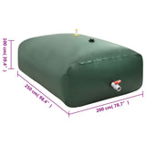 Water Tank with Tap Foldable 5000 L PVC 156336