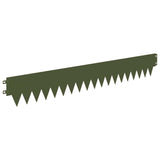 Lawn Edging 10 pcs 103 x 15 cm metal Olive Green 8008250