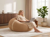 Bean Bag Chair Beige 95 x 93 x 71 cm Sherpa 943963