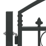 Fence gate with Lock Grey 400 x 200 cm Steel 42008945
