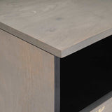 TV Cabinet with Drawer Grey 80 x 33 x 46 cm Solid Mango Wood 4018789