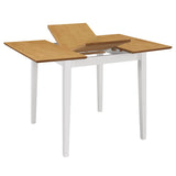 ZNTS Extendable Dining Table White x80x74 cm MDF 247625