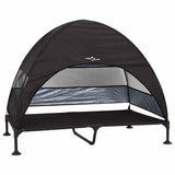 Raised Dog Bed Folding Black 127 x 81 x 108 cm Fabric and Steel 42008221