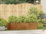 Planter Rusty 120x40x40 cm Weathering Steel 860681