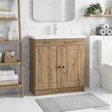 Bathroom under Sink Cabinet Artisan Oak 56 x 37.5 x 81 cm 890073